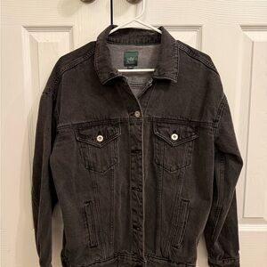 Wild Fable Black Denim Jacket - Classic Button-Front Style